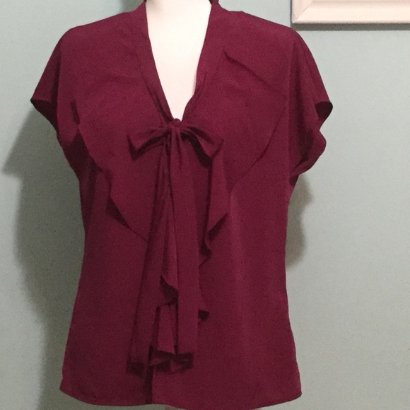 Ellen Tracy Tops - Ellen Tracy- Burgundy Blouse